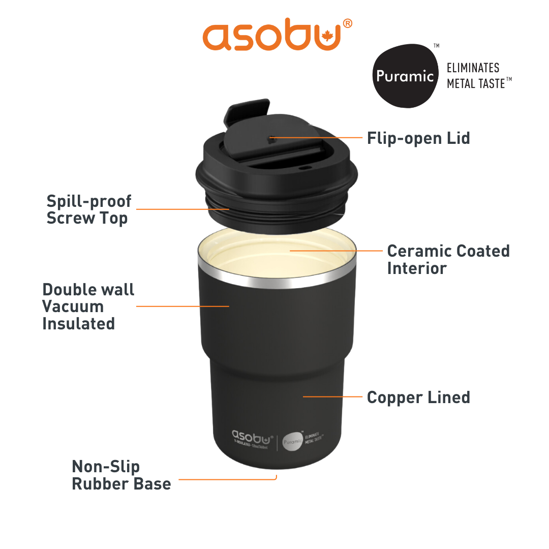 Asobu Mini Pick Up 380ml Black Puramic Asobu Indonesia