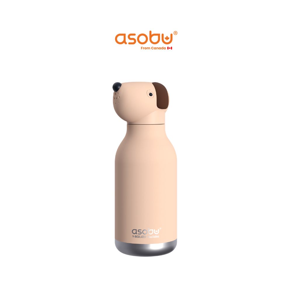 ASOBU BESTIE BOTTLE BROWN DOG 460ML SBV44