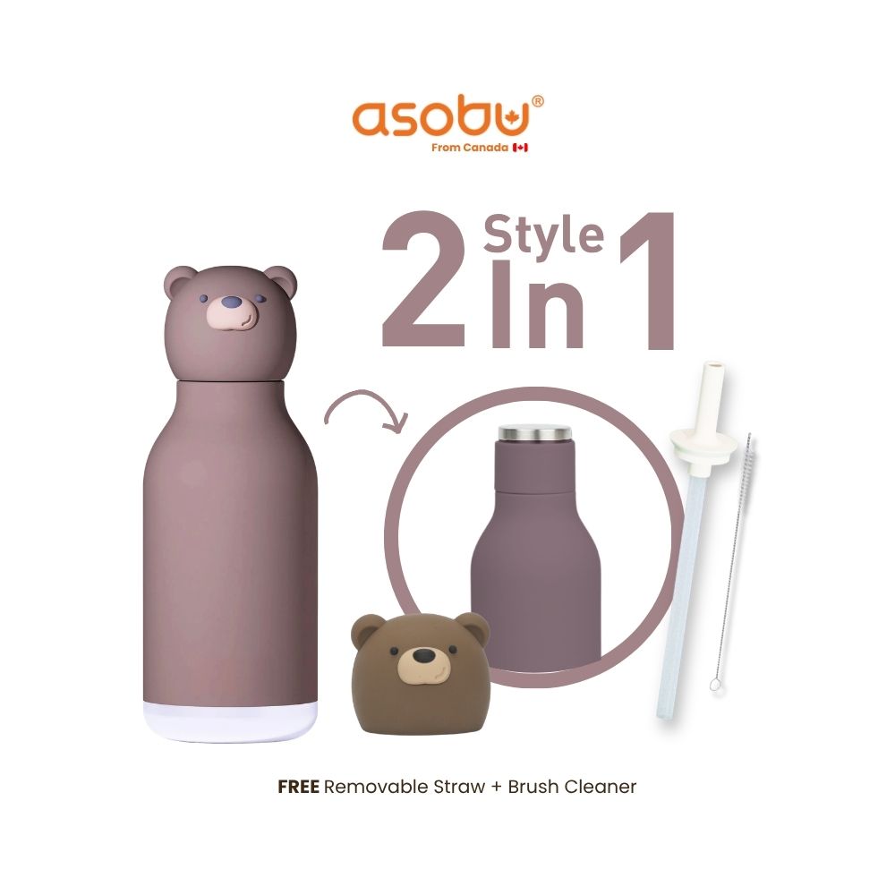 ASOBU BESTIE BOTTLE BROWN BEAR 460ML SBV44