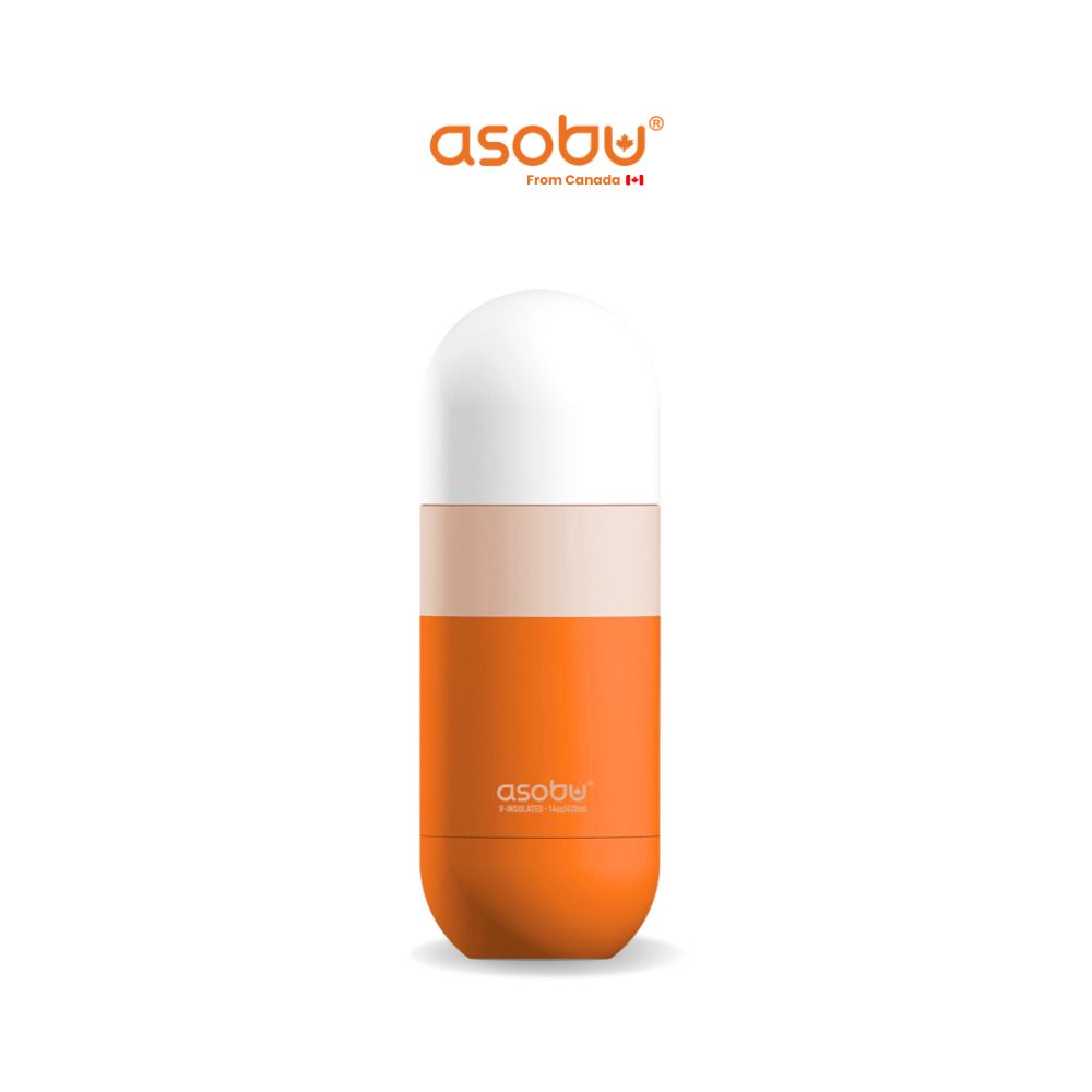ASOBU Orb Bottle 420ML – Pastel Orange Puramic